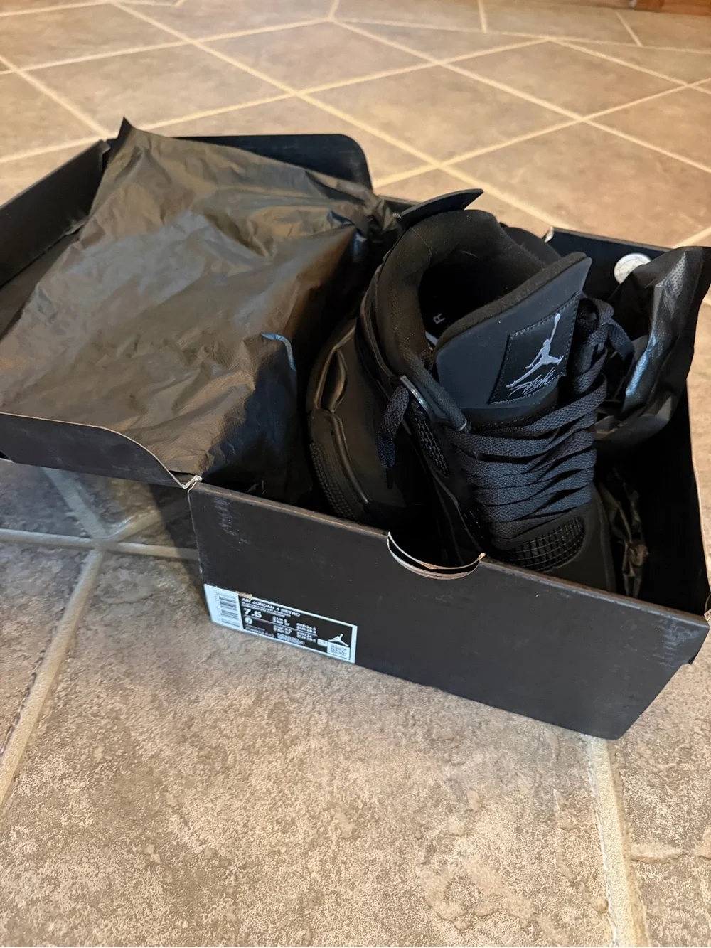 Air Jordan 4 Retro Black Sneakers
